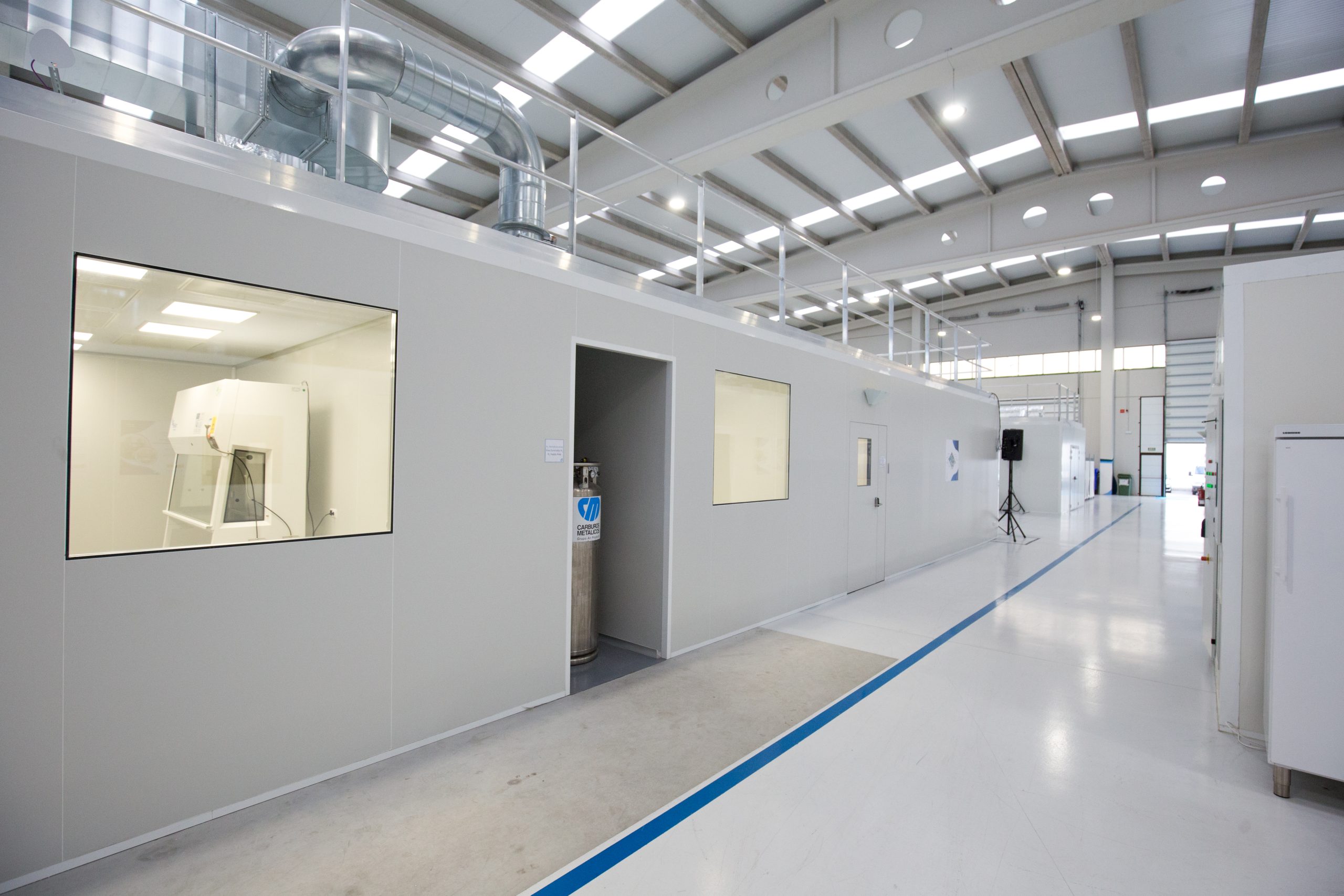 GMP laboratory where advanced cell therapy medicinal products with cultured mesenchymal cells (CMC) are manufactured